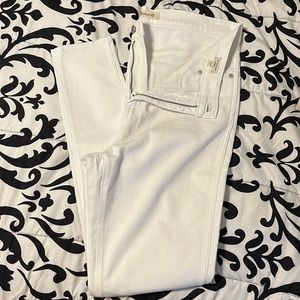 High-Rise White Skinny Jeans